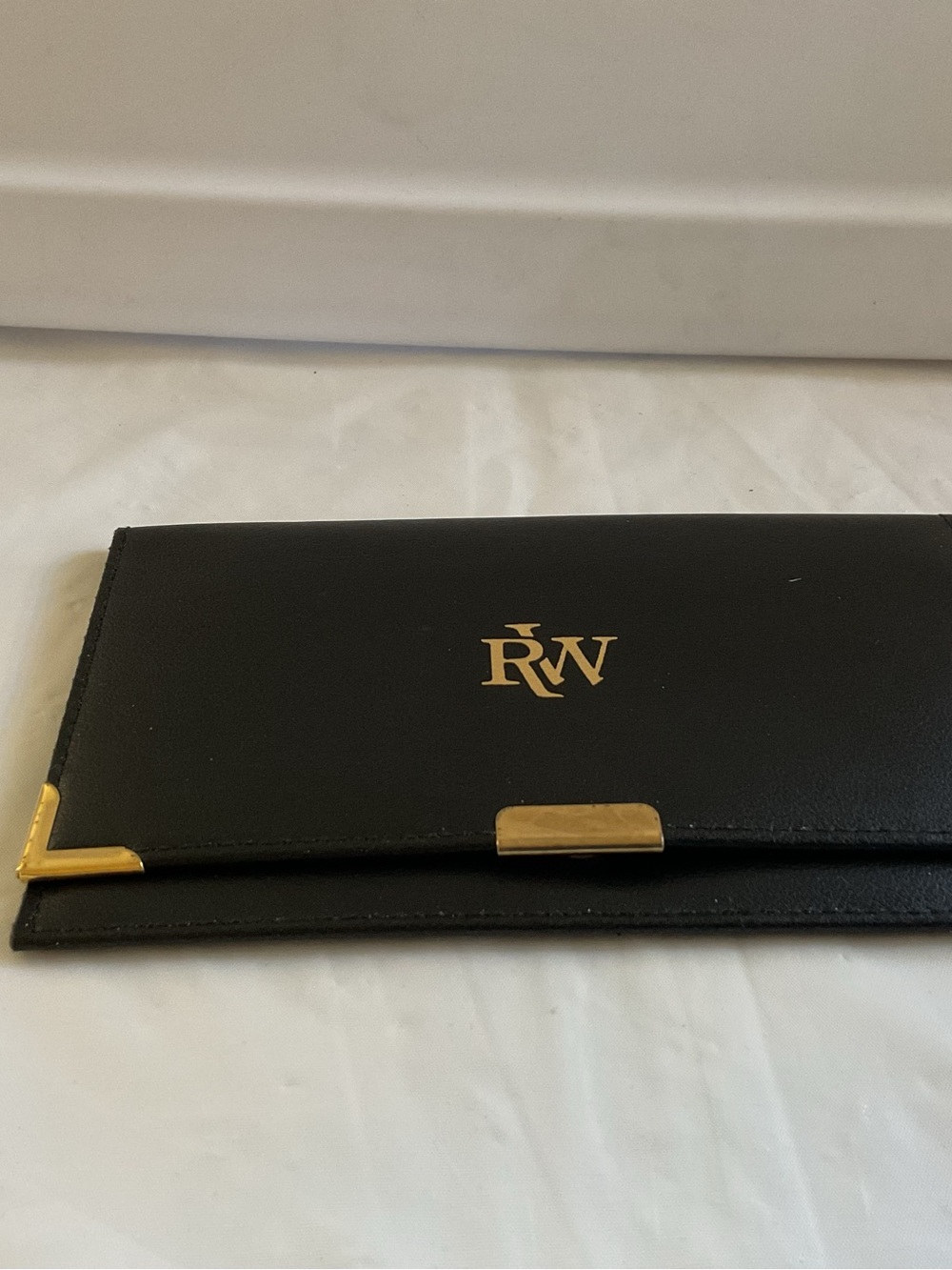 Raymond Weil Geneva Black Leather Wallet W/ Gold-Plated Hardware